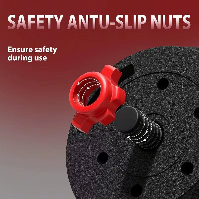 44Lbs Adjustable Dumbbell Set, 3-In-1 Free Weight Barbell, Push-Up Stand for Home Gym, Fitness Equipment for Men & Women