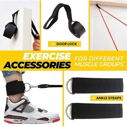 Resistance Bands Set Working Out Exercise Bands Yoga Pilates Pull Strap Gym Fitness Training Equipment Men Women